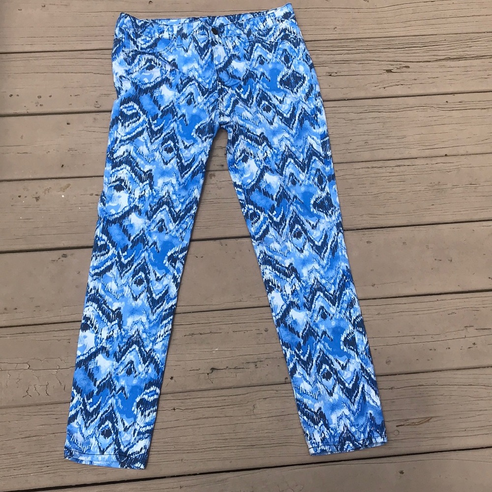 Blue Ikat Print Boutique Jeans - Picture 3 of 3